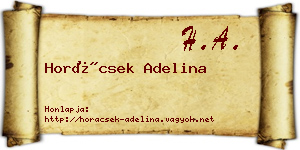 Horácsek Adelina névjegykártya